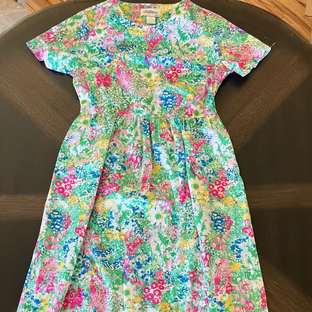 The Vermont Country Store Floral Sheath Dress M Garden Cottagecore Tea Party